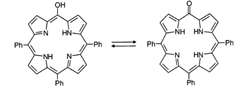TOC image for Monomeric and Dimeric Iron(III) Complexes of 5-Hydroxy-10,15,20-triphenylporphyrin: Formation of Cyano and Pyridine Complexes of (5-Oxo-10,15,20-triphenylphlorin)iron