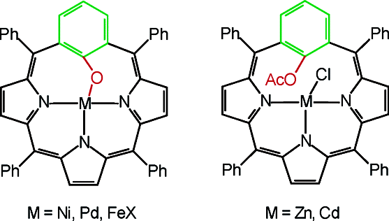 TOC image for Core-Modified Porphyrin Incorporating a Phenolate Donor. Characterization of Pd(II), Ni(II), Zn(II), Cd(II), and Fe(III) Complexes